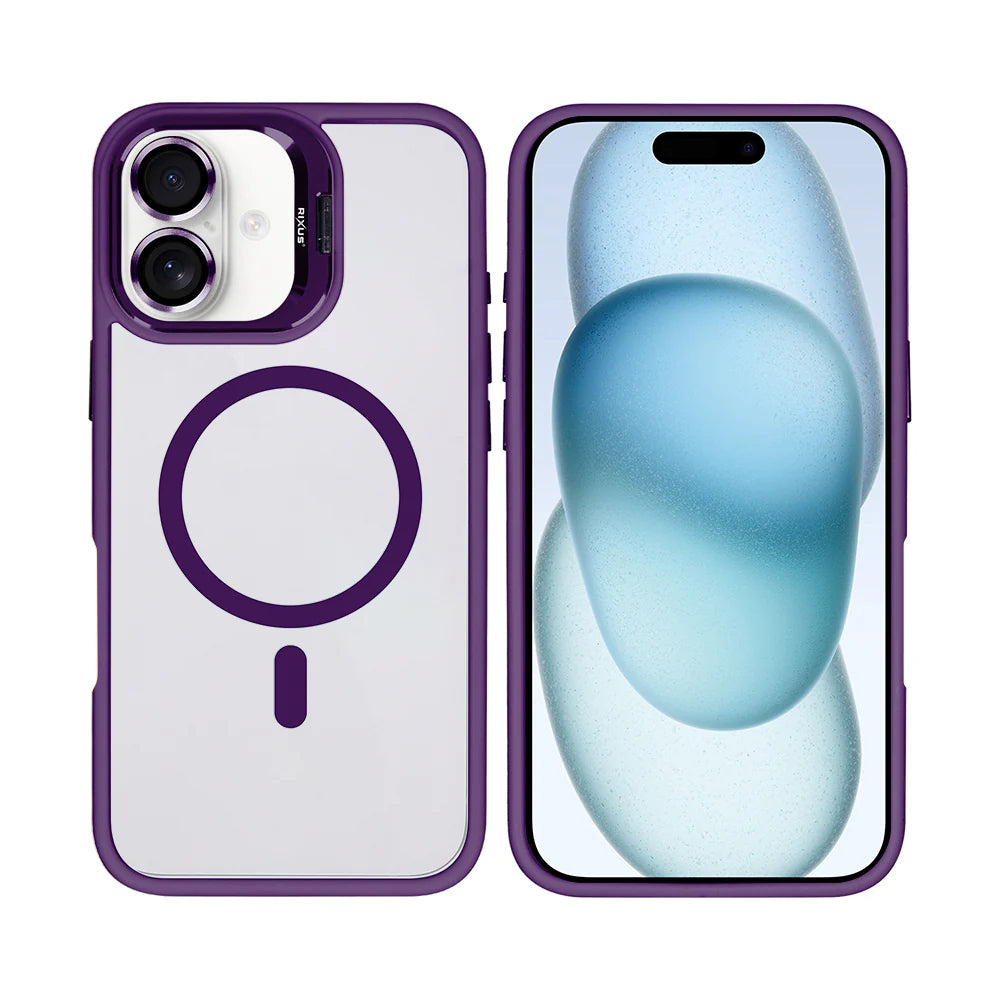 Premium Clear Case med MagSafe til iPhone 16 Plus - Mørkelilla - reFix.dk