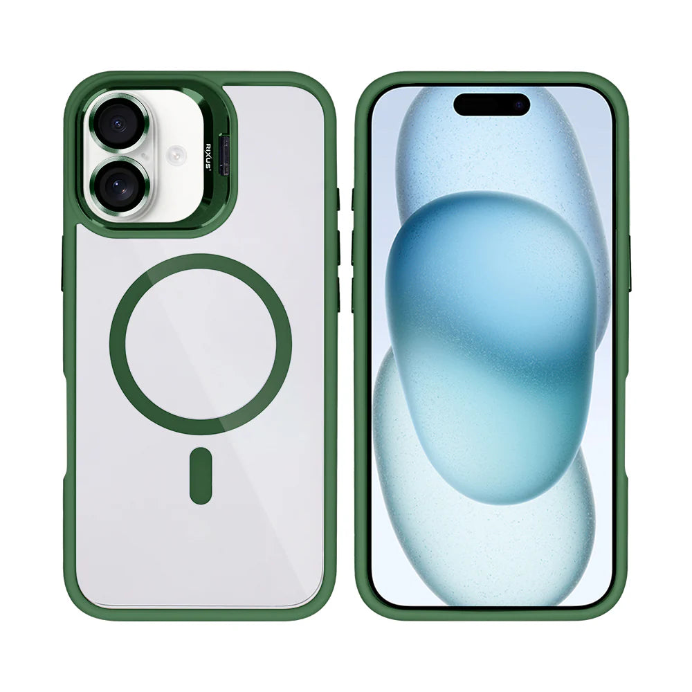Premium Clear Case med MagSafe til iPhone 16 Plus - Mørkegrøn - reFix.dk