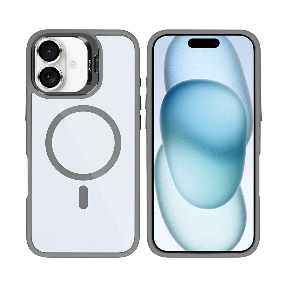 Premium Clear Case med MagSafe til iPhone 16 Plus - Titanium grå - reFix.dk