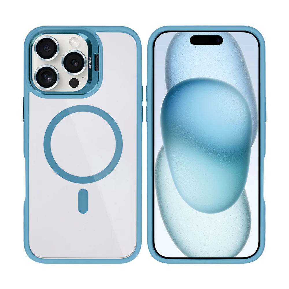 Premium Clear Case med MagSafe til iPhone 16 Pro Max - Lyseblå - reFix.dk