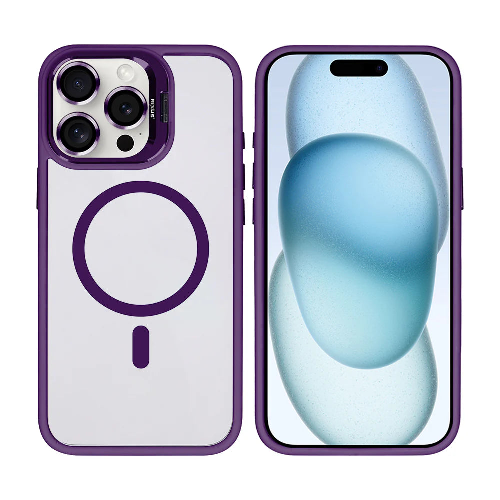 Premium Clear Case med MagSafe til iPhone 16 Pro Max - Mørkelilla - reFix.dk