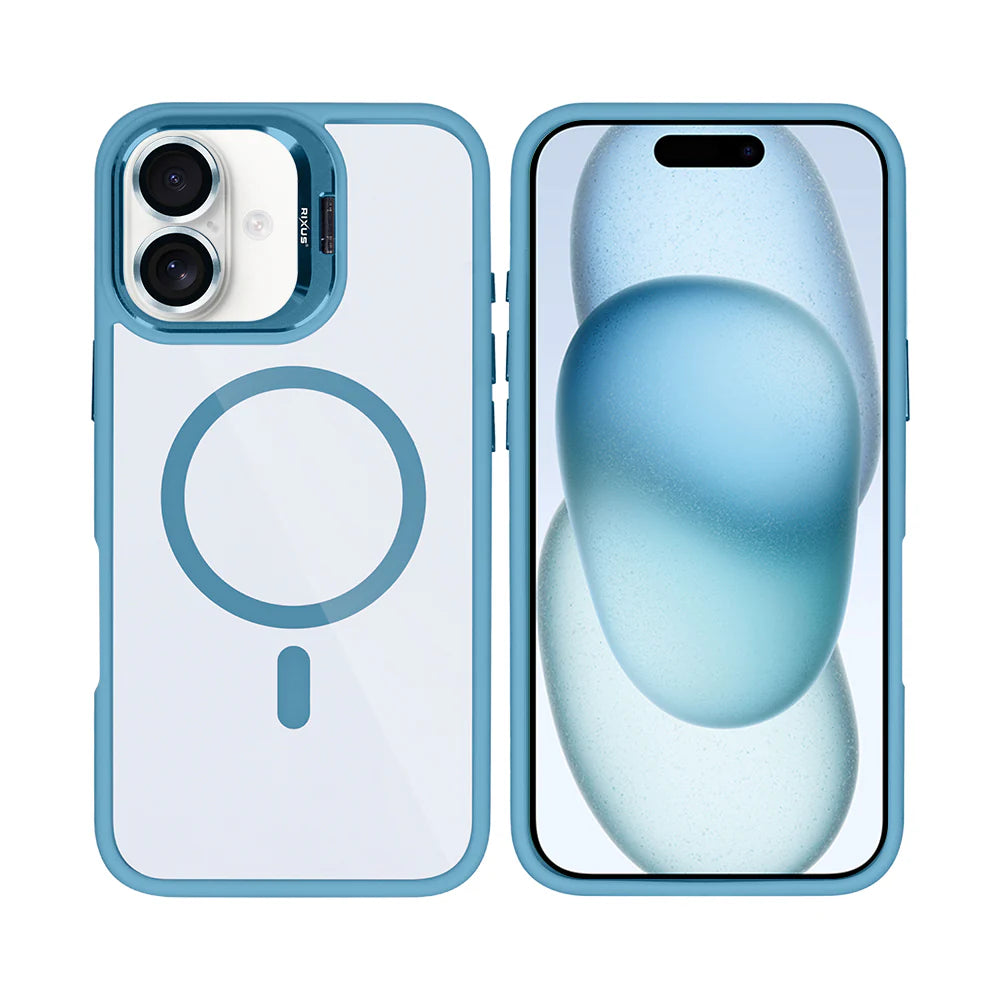 Premium Clear Case med MagSafe til iPhone 16 Plus - Lyseblå - reFix.dk