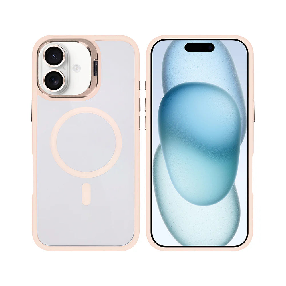 Premium Clear Case med MagSafe til iPhone 16  - Lyserød - reFix.dk