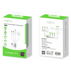 Rixus 4 i 1 opladerkabel - Hvid - reFix.dk