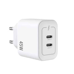 Rixus 45W dobbelt USB-C strømforsyning