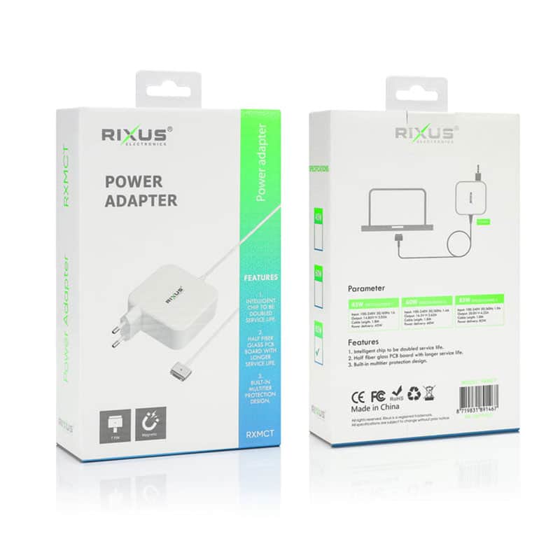 Rixus 85W MagSafe 2 MacBook oplader - 1 - reFix.dk