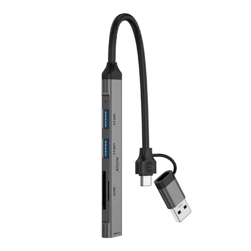 Rixus USB-C 2-i-1 Hub MultiPort adapter