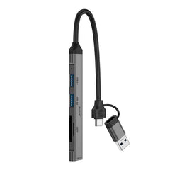 Rixus USB-C 2-i-1 Hub MultiPort adapter