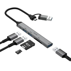 Rixus USB-C 2-i-1 Hub MultiPort adapter