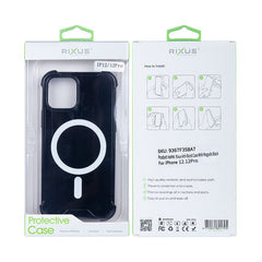Rixus anti-burst cover med MagSafe til iPhone 12 | 12 Pro - Sort