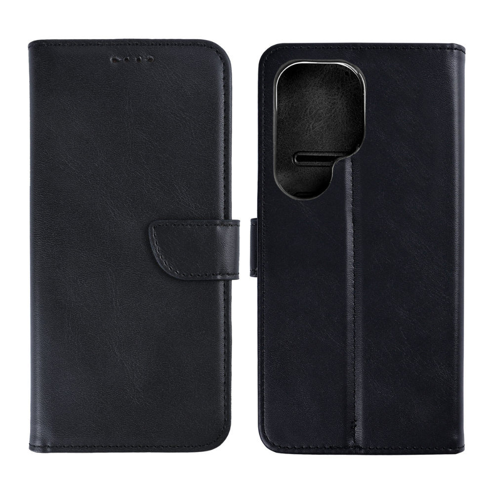 Samsung S26 Ultra læder flip cover - Sort - reFix.dk