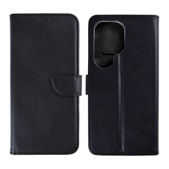 Samsung S26 Ultra læder flip cover - Sort - reFix.dk