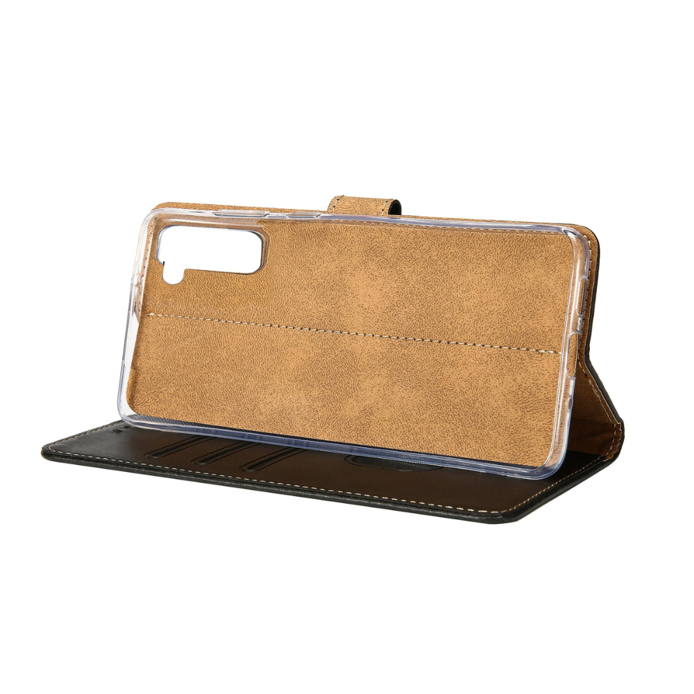 Samsung S21 Cover – Rixus Læder Flip Cover med Kortholder - 2 - reFix.dk