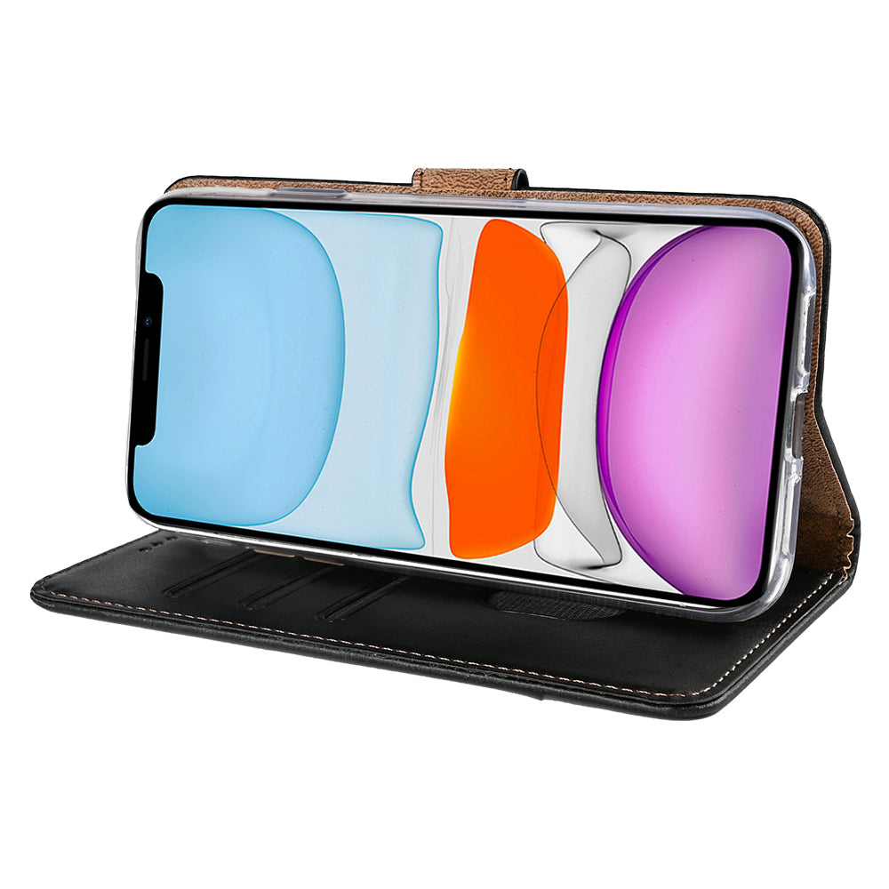 Samsung S21 FE Cover – Rixus Læder Flip Cover med Kortholder - 2 - reFix.dk 