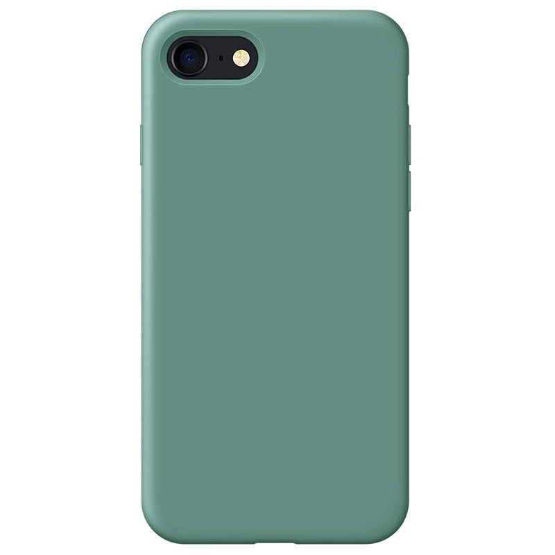 Silikone cover til iPhone 8 / 7 / SE 2020 midnight green - reFix.dk