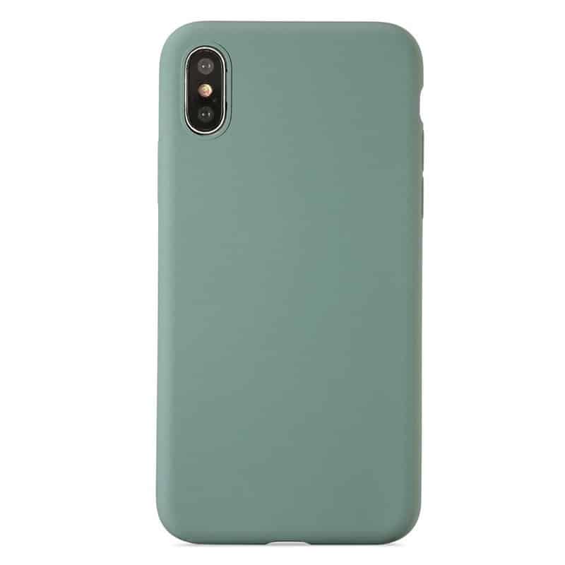 Silikone cover til iPhone X/XS midnight green - reFix.dk