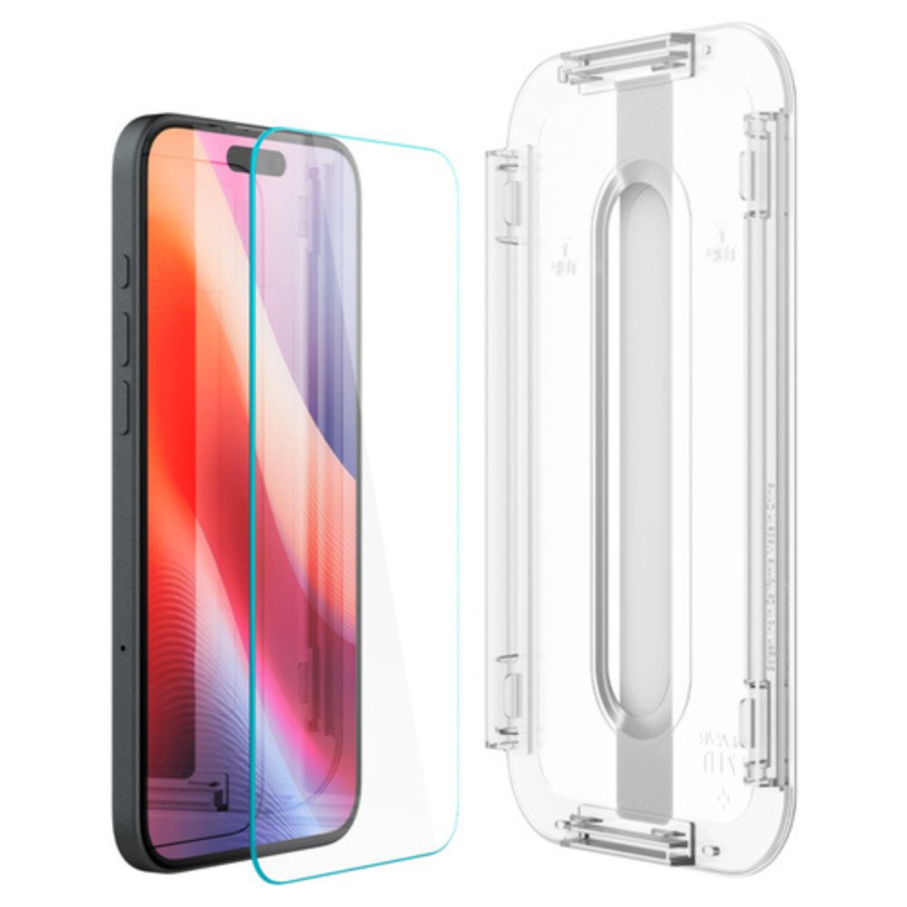 iPhone 16 / 15 Skærmbeskyttelse – Spigen EZ Fit Glas.tR | reFix.dk