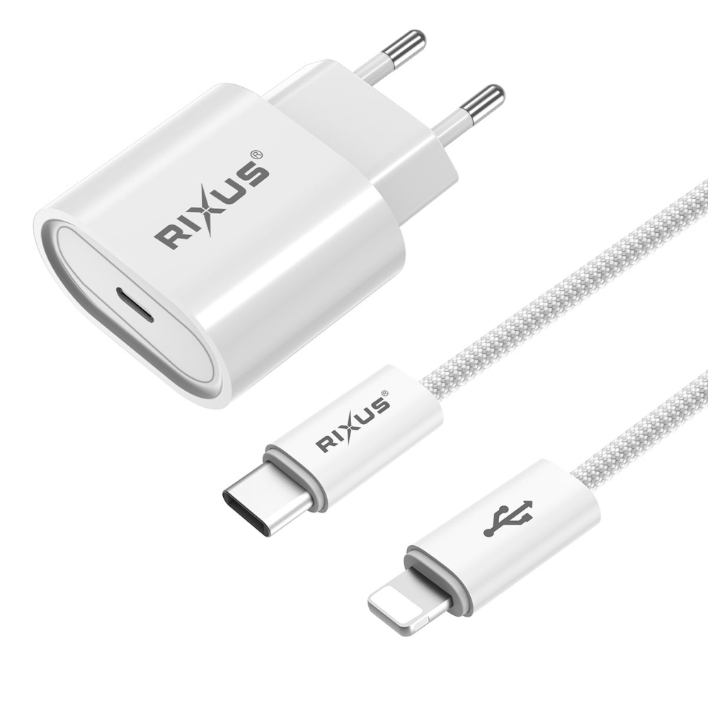USB-C Hurtig Oplader 30W med Lightning Kabel - 1 - reFix.dk