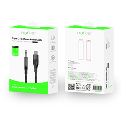 USB-C til 3.5mm AUX Kabel 1.2m - 3 - reFix.dk