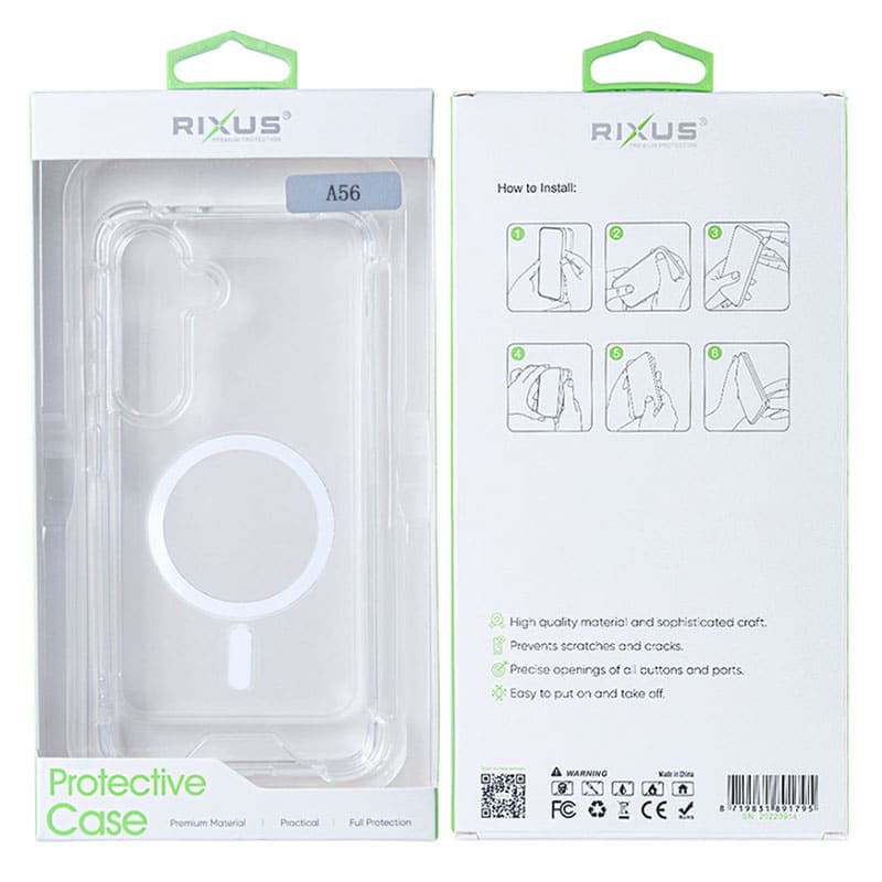 Akryl clear case med MagSafe til Samsung A56 - 1 - reFix.dk