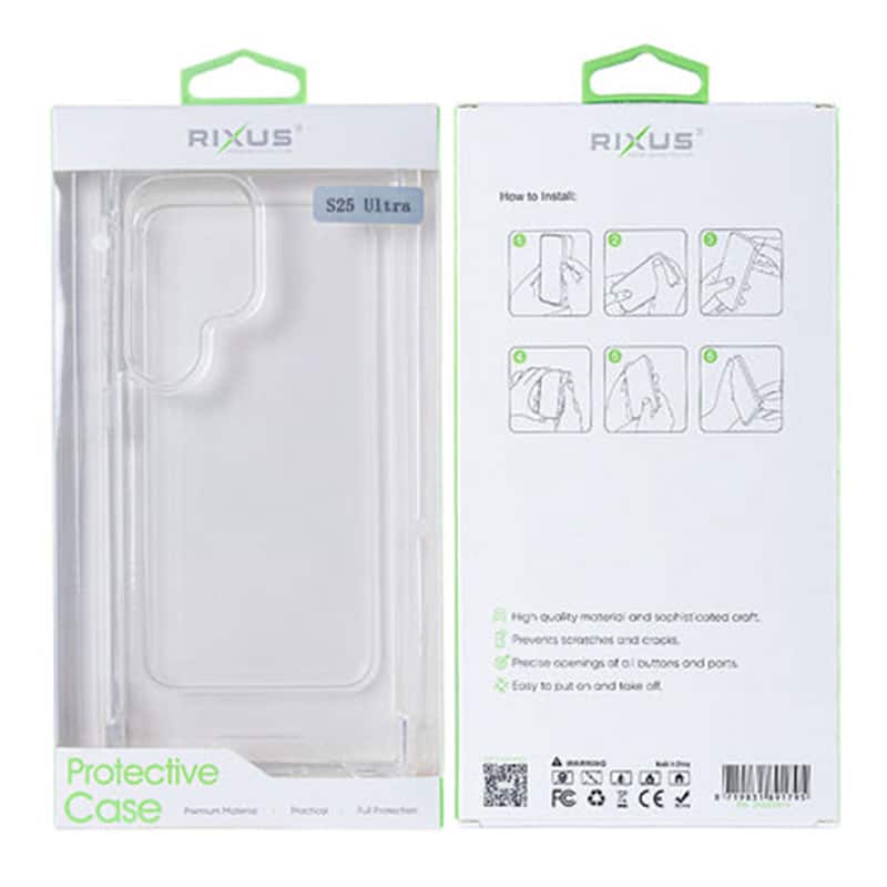 Akryl safety clear case til Samsung S25 Ultra - Pakkens indhold - reFix.dk