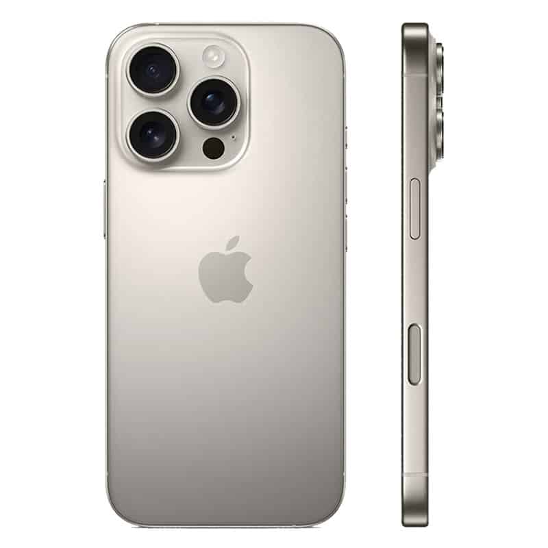 Apple iPhone 16 Pro 128GB Natural Titanium side view - reFix.dk