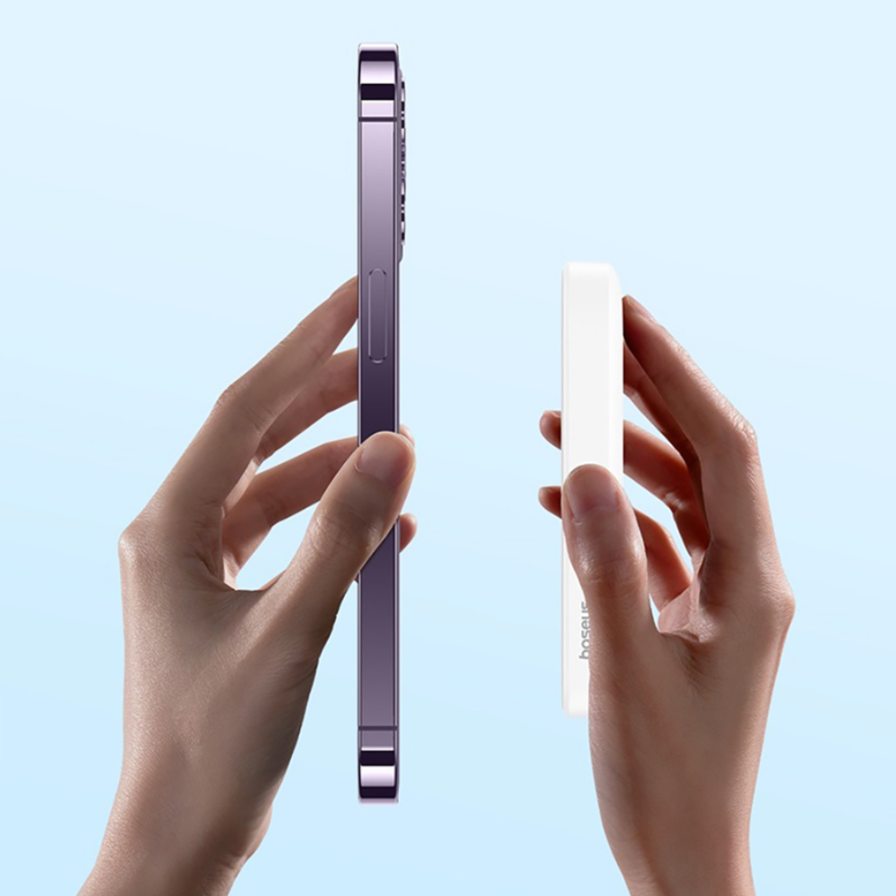 Baseus 6000mAh 20W MagSafe Mini Powerbank - Hvid - 4 - reFix.dk