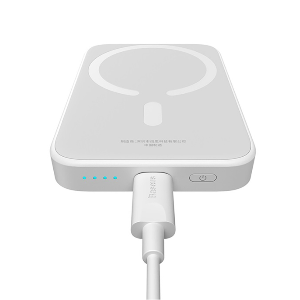 Baseus 6000mAh 20W MagSafe Mini Powerbank - Hvid - 1 - reFix.dk