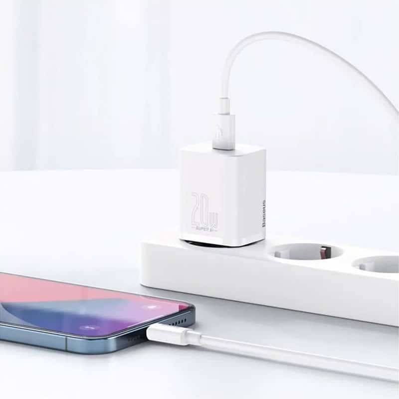 Baseus Super hurtig oplader med USB-C / Lightning kabel (20 W) 2 - reFix.dk