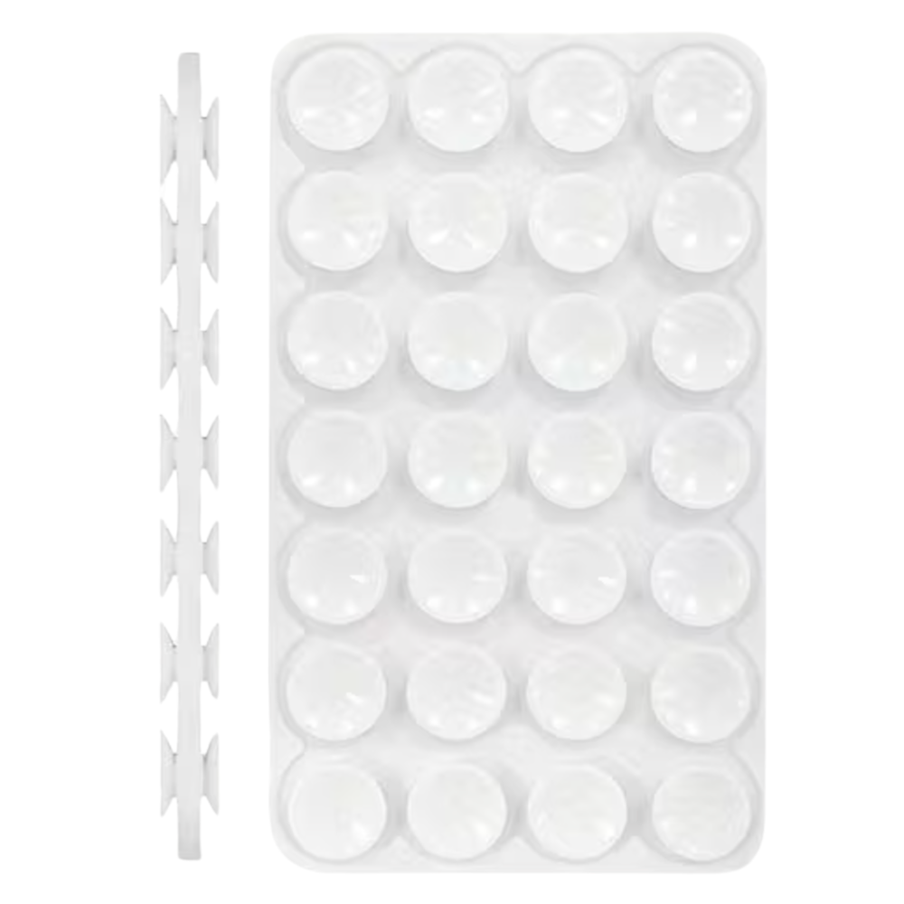 Dobbelt Silikone Sugekop Mobilholder - Hvid - reFix.dk