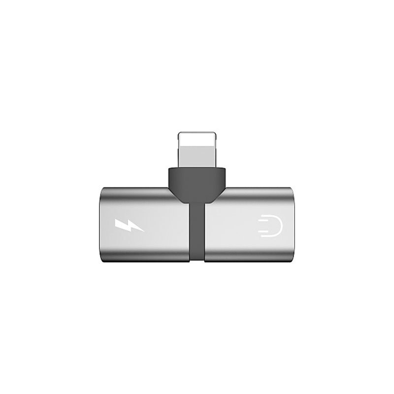 Dual lightning adapter i sølv - reFix.dk