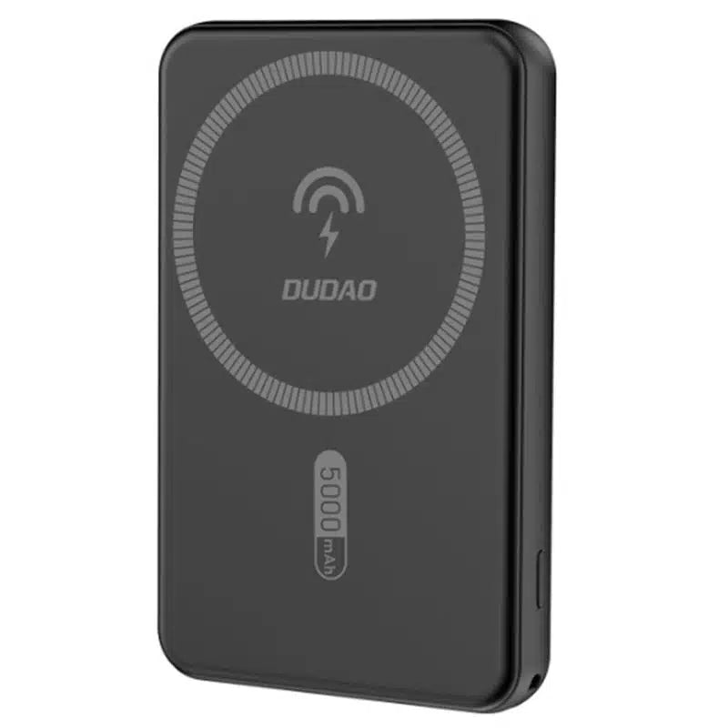 MagSafe Powerbank 5000mAh – Trådløs Oplader 20W med USB-C & USB-A - Sort | reFix.dk