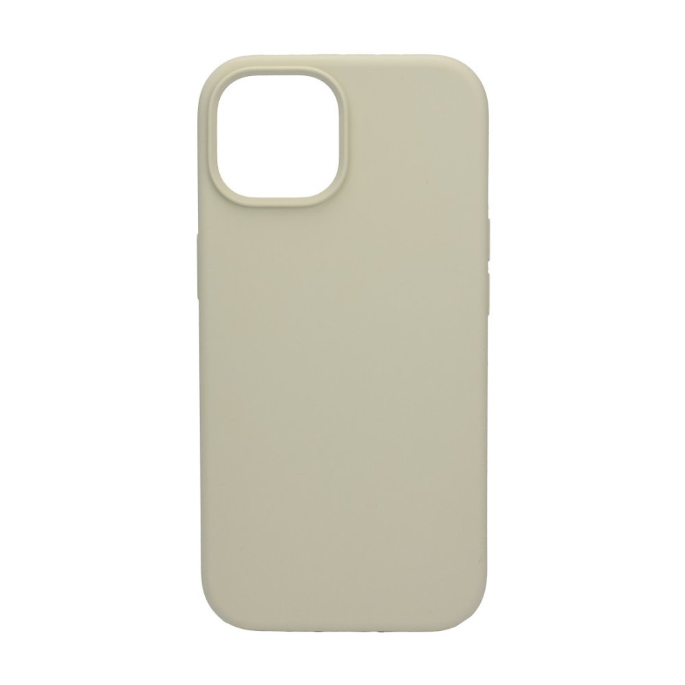 iPhone 15  Cover – Premium Soft Touch Silikone - beige - reFix.dk