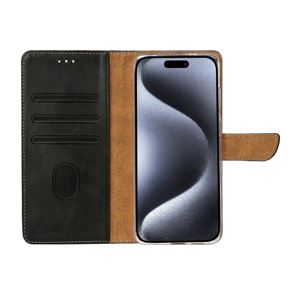iPhone 15 Pro Cover – Læder Flip Cover - 1 - reFix.dk
