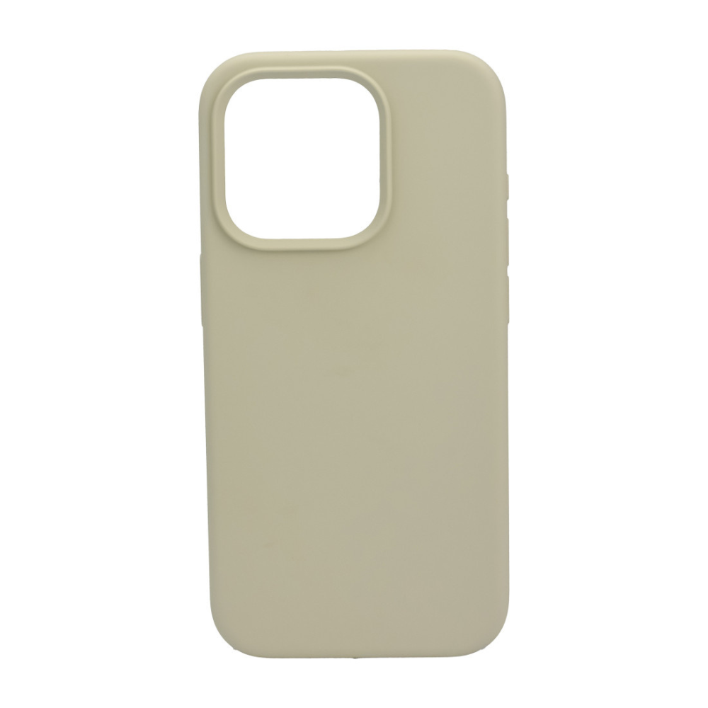iPhone 15 Pro Cover – Premium Soft Touch Silikone - beige - reFix.dk