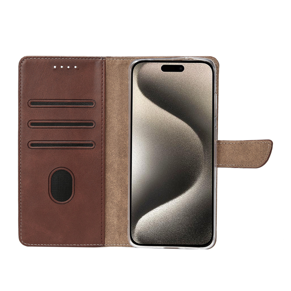 iPhone 15 Pro Max Cover – Læder Flip Cover - reFix.dk