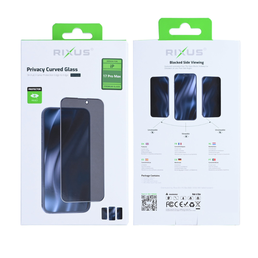 iPhone 17 Pro Max Privacy Skærmbeskyttelse – Premium Full Cover - 2 - reFix.dk