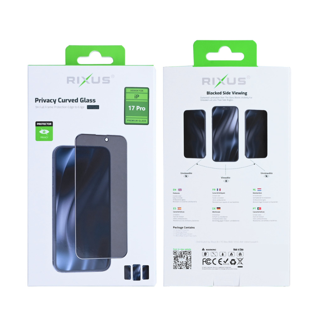 iPhone 17 Pro Privacy Skærmbeskyttelse – Premium Full Cover - 2 - reFix.dk