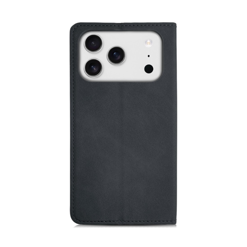 iPhone 17 Wallet Cover – Med Magnetisk Lås - Sort - reFix.dk
