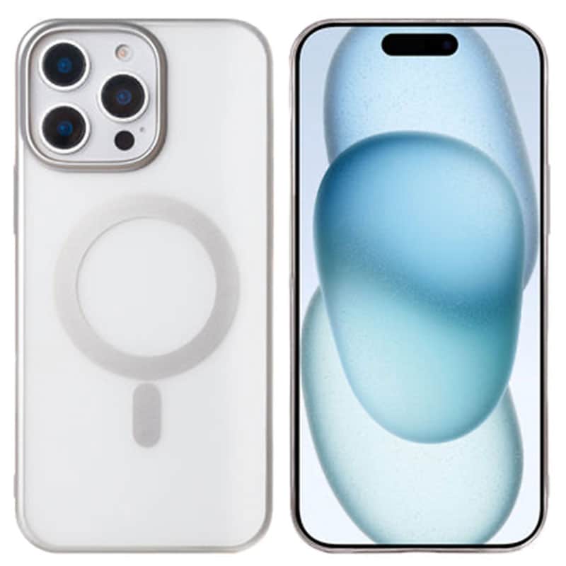 iPhone 14 Pro instinct mag cover - Sølv - reFix.dk