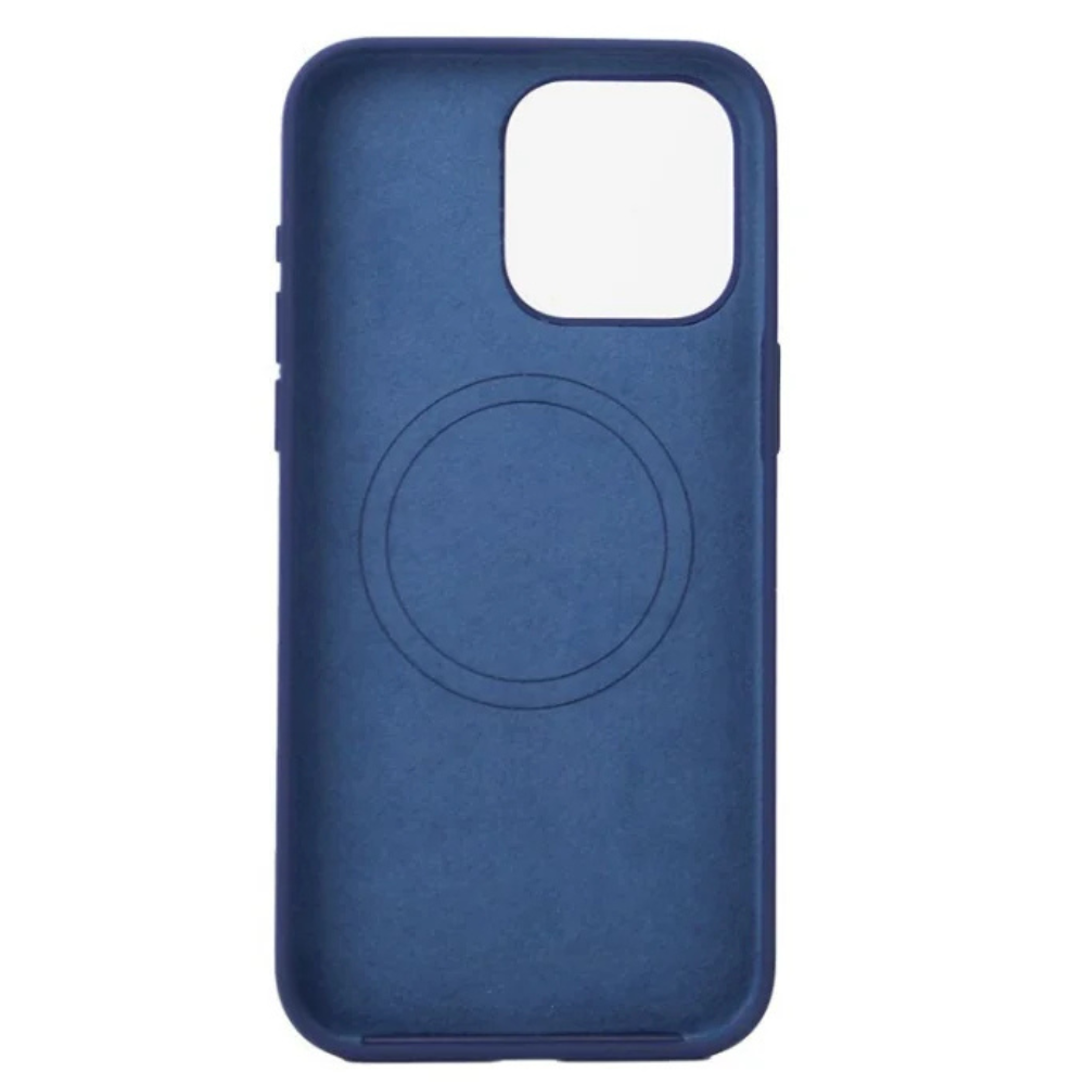 iPhone 15 Pro Cover – Premium Soft Touch Silikone Med MagSafe - mørkeblå - 1 - reFix.dk