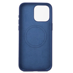iPhone 15 Pro Cover – Premium Soft Touch Silikone Med MagSafe - mørkeblå - 1 - reFix.dk