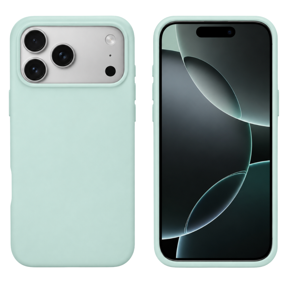 iPhone 18 Pro Max / 17 Pro Max Cover – Premium Soft Touch Silikone - Mintgrøn - 1 - reFix.dk