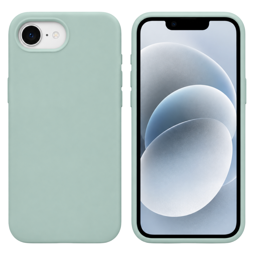 iPhone 17e / 16e Cover – Premium Soft Touch Silikone - mintgrøn - 1 - reFix.dk
