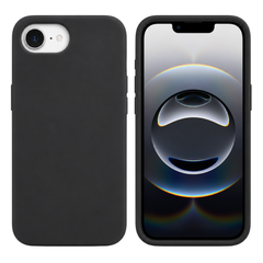 iPhone 17e / 16e Cover – Premium Soft Touch Silikone - Sort - reFix.dk