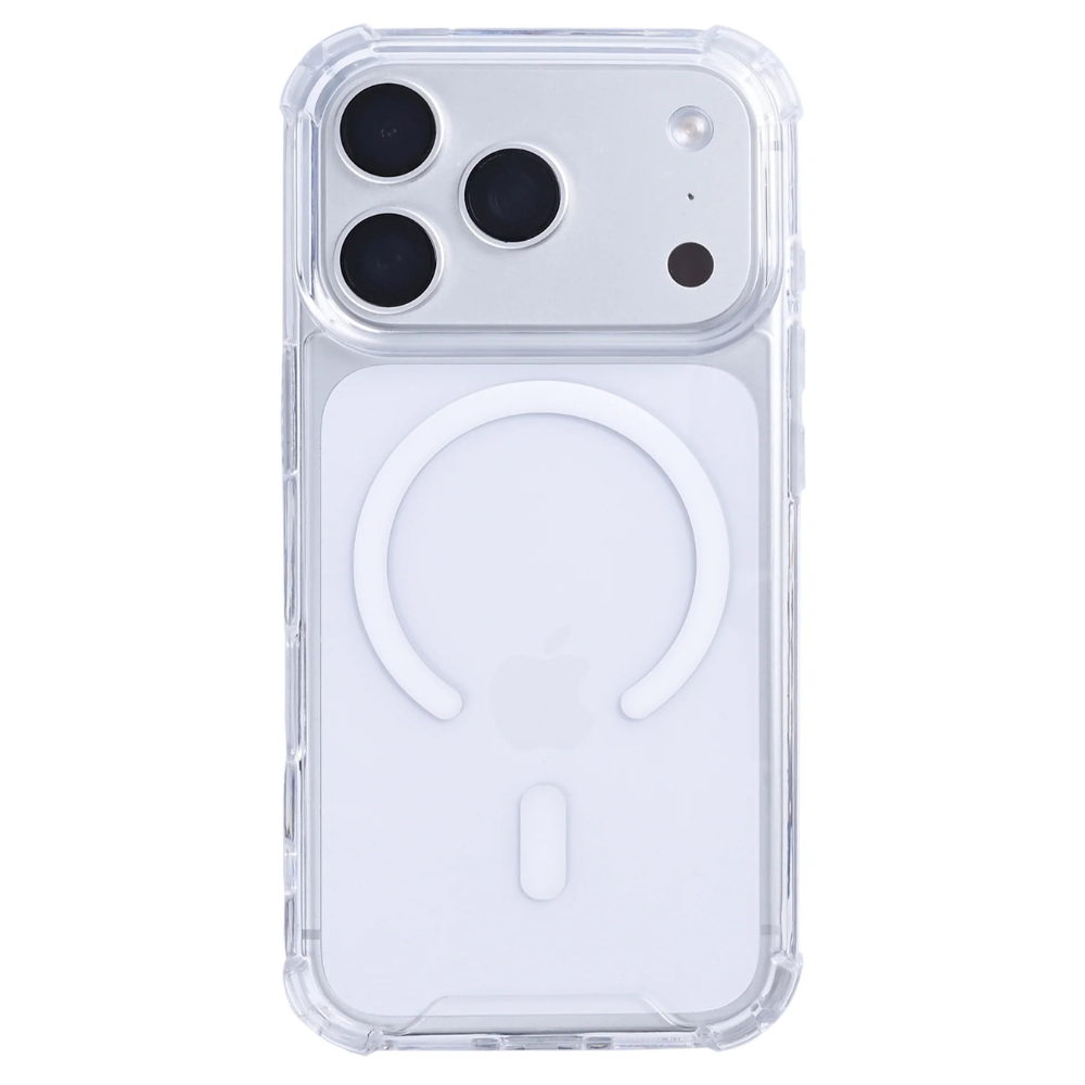 iPhone 18 Pro / 17 Pro Cover – Rixus Anti-Burst Clear Case med MagSafe - 1 - reFix.dk