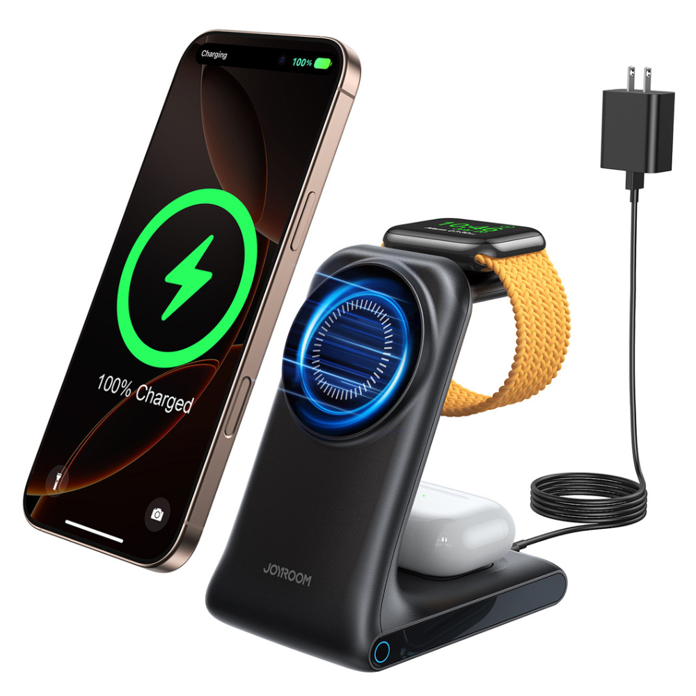 Joyroom 3 i 1 Trådløs Opladerstand med MagSafe (15W) - reFix.dk