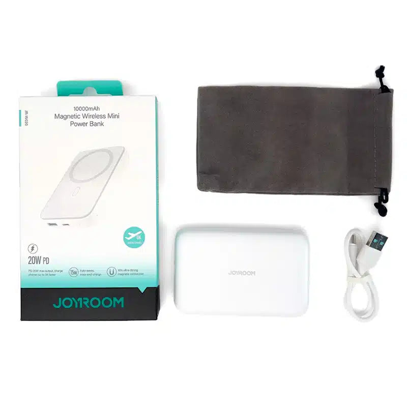 Joyroom 10000mAh 20W Trådløs Powerbank - MagSafe Kompatibel - Pakkens indhold -reFix.dk
