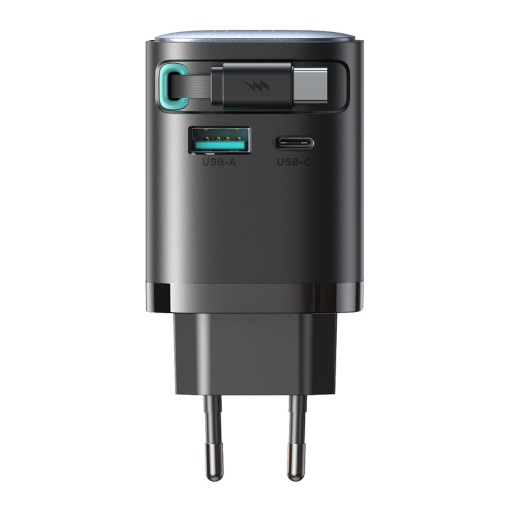 Joyroom 65W GaN Oplader Med Indbygget USB-C Kabel - 3 - reFix.dk