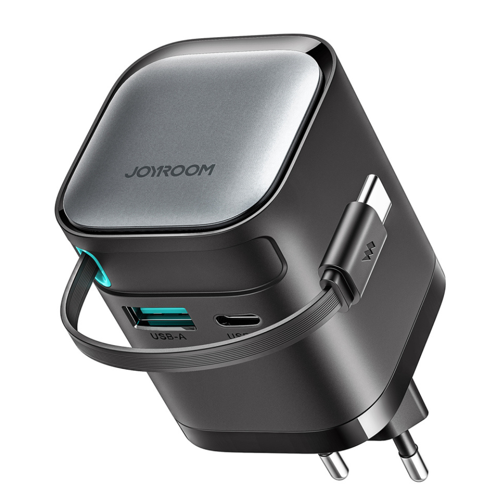 Joyroom 65W GaN Oplader Med Indbygget USB-C Kabel - reFix.dk